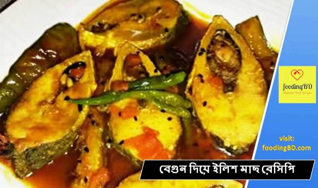 বেগুন দিয়ে ইলিশ মাছ রেসিপি | Hilsa fish recipe with eggplant
