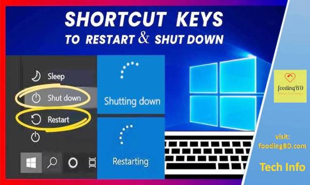 How to Shutdown laptop/ PC using shortcut keys in Windows